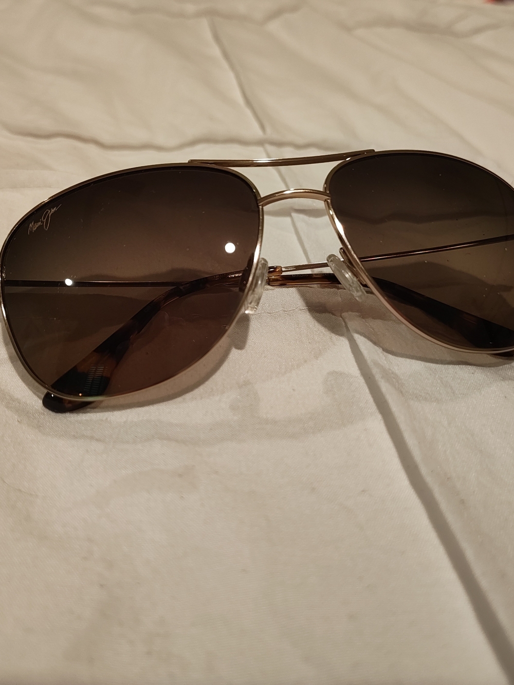 Maui Jim Cliff House - Gold Frame/Brown Gradient Aviator Sunglasses